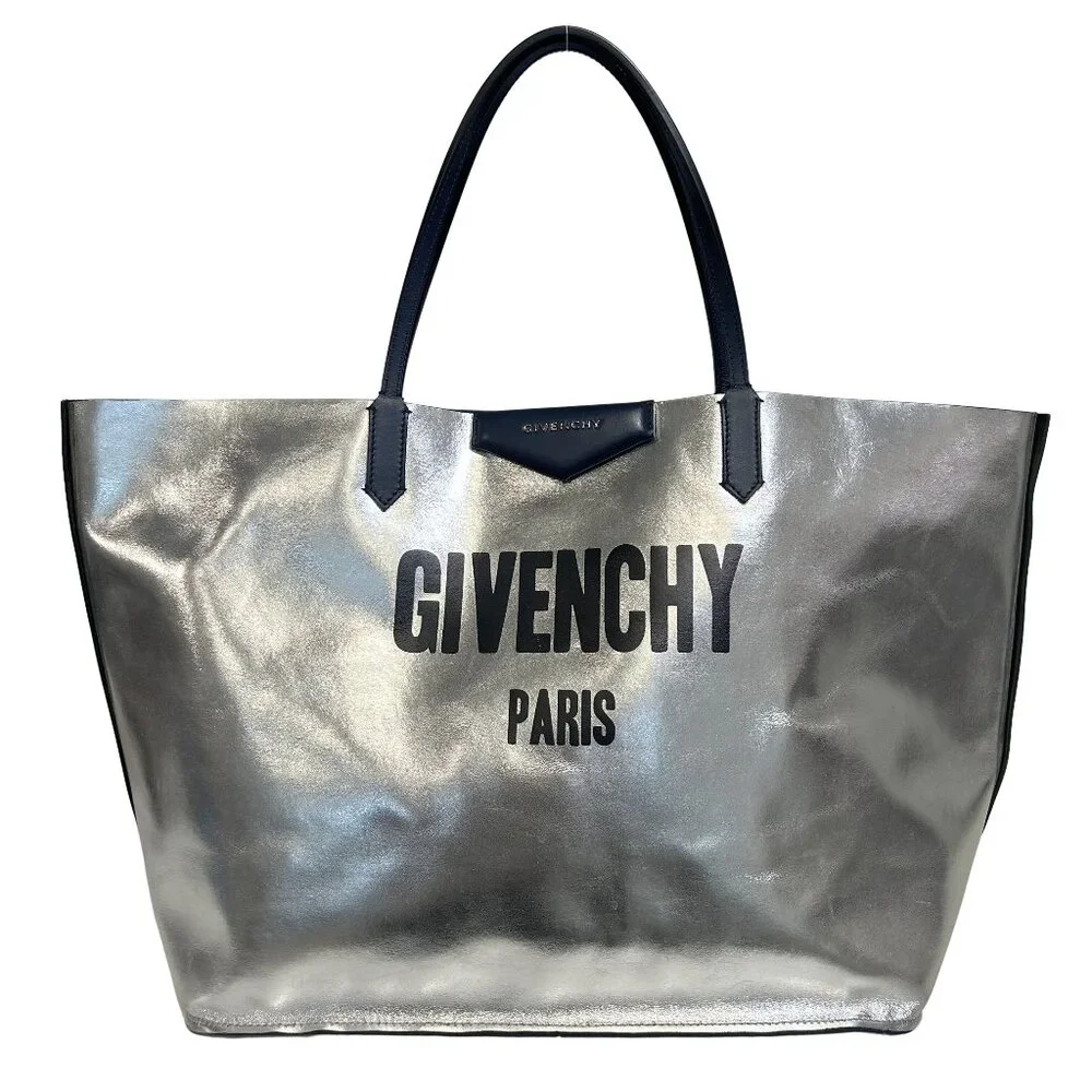 Givenchy Calfskin Large Antigona Tote Blue Silver - Picture 4 of 6